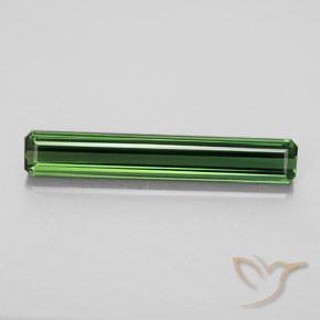 2.41ct 자연스러운 흙빛 녹색 전기석, 에메랄드 컷, VVS-VS