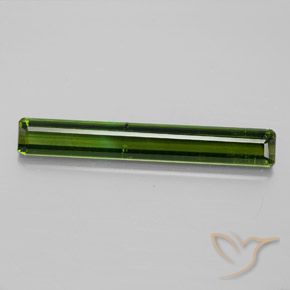 3.44ct 자연스러운 짙은 녹색 전기석, 에메랄드 컷, SI