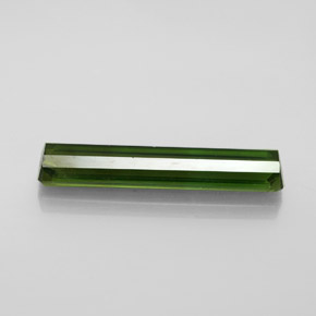 3.12캐럿 천연 포레스트 그린 투르말린, 에메랄드 컷, 21.3×4 mm, VVS-VS