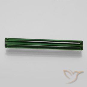 3.19ct 자연스러운 쿨 포레스트 그린 전기석, 에메랄드 컷, VVS
