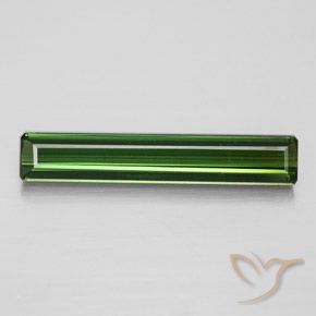 3.01ct 자연스러운 흙빛 녹색 전기석, 에메랄드 컷, VS