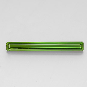 3.07캐럿 천연 포레스트 그린 투르말린, 에메랄드 컷, 29.5×3.3 mm, VVS