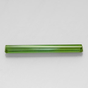3.07캐럿 천연 포레스트 그린 투르말린, 에메랄드 컷, 29.5×3.3 mm, VVS
