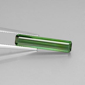3.06캐럿 천연 녹색 전기석, 에메랄드 컷, VVS-VS
