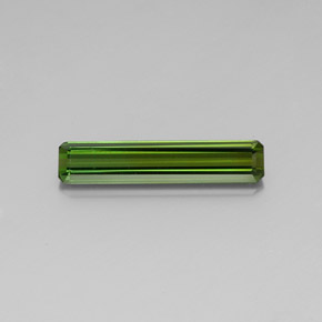 3.01캐럿 천연 그린 투르말린, 에메랄드 컷, 21.1×4.3 mm, VVS-VS
