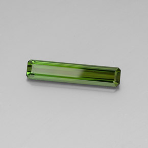 3.01캐럿 천연 그린 투르말린, 에메랄드 컷, 21.1×4.3 mm, VVS-VS