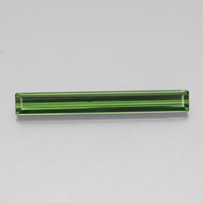 3.15캐럿 천연 미디엄 그린 투르말린, 에메랄드 컷, 28.3×3.6 mm, VVS