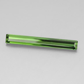 3.15캐럿 천연 미디엄 그린 투르말린, 에메랄드 컷, 28.3×3.6 mm, VVS