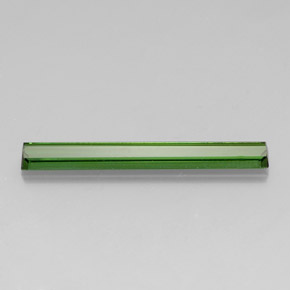 3.15캐럿 천연 미디엄 그린 투르말린, 에메랄드 컷, 28.3×3.6 mm, VVS