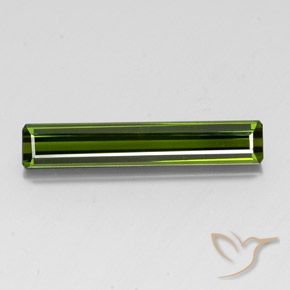 3.28ct 자연스러운 짙은 녹색 전기석, 에메랄드 컷, VVS-VS