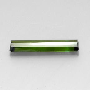 3.40캐럿 천연 포레스트 그린 투르말린, 에메랄드 컷, 21.2×4.8 mm, VS