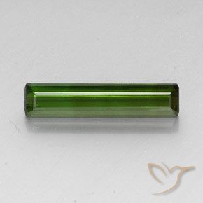 3.52ct 자연스러운 짙은 녹색 전기석, 에메랄드 컷, VVS-VS
