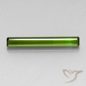 3.08ct 자연스러운 짙은 녹색 전기석, 에메랄드 컷, VS-SI