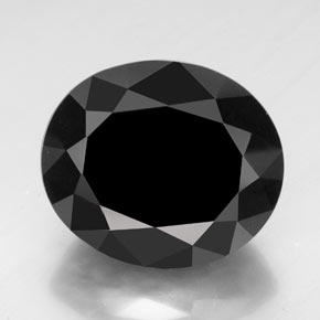 74.70캐럿 천연 검정색 투르말린, 타원형 컷, 27.5×23.5 mm, 불투명체