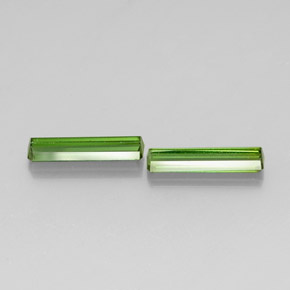 캐럿 천연 그린 투르말린 보석, 에메랄드 컷, 12.3×2.8 mm, VVS-VS