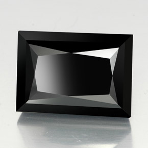 39.02캐럿 천연 검정색 투르말린, 바게트, 20.8×14.9 mm, 불투명체