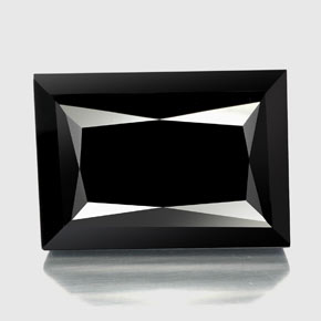 59.02캐럿 천연 검정색 투르말린, 바게트, 25×17.7 mm, 불투명체
