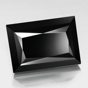 59.02캐럿 천연 검정색 투르말린, 바게트, 25×17.7 mm, 불투명체
