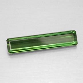 2.11캐럿 천연 딥 그린 투르말린, 에메랄드 컷, 19.1×4.1 mm, VS