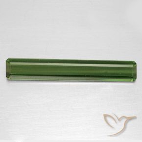 2.98ct 자연스러운 미디엄 그린 전기석, 에메랄드 컷, VVS-VS