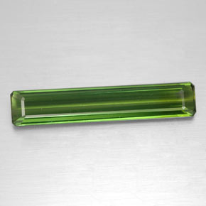 2.62캐럿 천연 그린 투르말린, 에메랄드 컷, 23.4×4.5 mm, VVS-VS