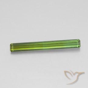 2.02ct 자연스러운 따뜻한 녹색 전기석, 에메랄드 컷, VVS