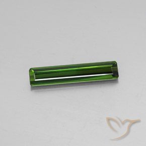 2.66ct 자연스러운 짙은 녹색 전기석, 에메랄드 컷, VS