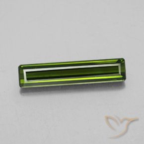2.32ct 자연스러운 미디엄 그린 전기석, 에메랄드 컷, VVS-VS