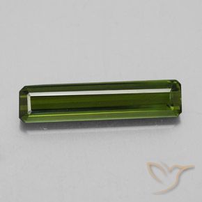 2.11ct 자연스러운 포레스트 그린 전기석, 에메랄드 컷, VVS