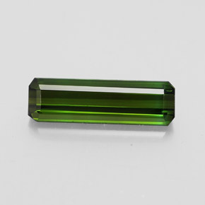 2.45캐럿 천연 다크 그린 투르말린, 에메랄드 컷, 15.4×4.6 mm, VVS