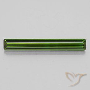 2.49ct 자연스러운 흙빛 녹색 전기석, 에메랄드 컷, VVS-VS