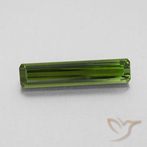 2.58ct 자연스러운 짙은 녹색 전기석, 에메랄드 컷, VVS