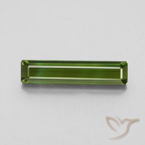 2.44ct 자연스러운 짙은 녹색 전기석, 에메랄드 컷, VVS