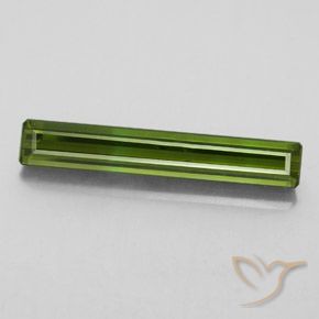 2.61ct 자연스러운 흙빛 녹색 전기석, 에메랄드 컷, VVS