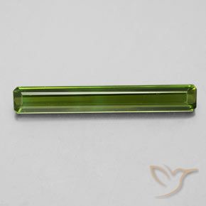 2.14ct 자연스러운 짙은 녹색 전기석, 에메랄드 컷, VVS