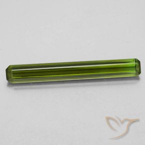 2.28ct 자연스러운 미디엄 그린 전기석, 에메랄드 컷, VVS