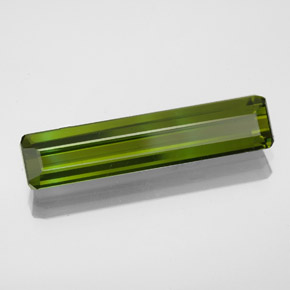 2.47캐럿 천연 그린 투르말린, 에메랄드 컷, 19.5×4.3 mm, VVS-VS