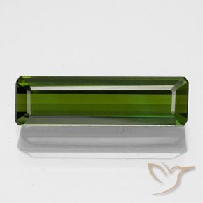 2.16캐럿 천연 해초 녹색 투르말린, 에메랄드 컷, 15×4.3 mm, VVS-VS