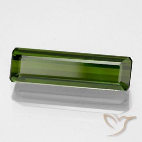 2.16캐럿 천연 해초 녹색 투르말린, 에메랄드 컷, 15×4.3 mm, VVS-VS