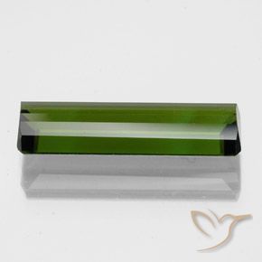 2.16캐럿 천연 해초 녹색 투르말린, 에메랄드 컷, 15×4.3 mm, VVS-VS
