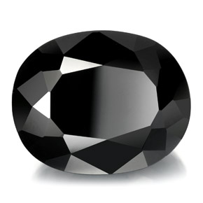 24.48캐럿 천연 검정색 투르말린, 타원형 컷, 20.2×16.2 mm, 불투명체