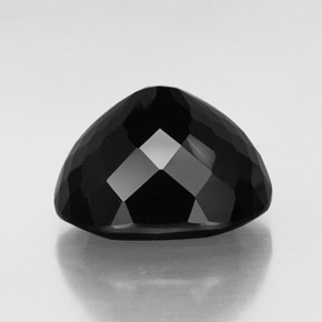 24.64캐럿 천연 검정색 투르말린, 타원형 컷, 18.7×14.3 mm, 불투명체