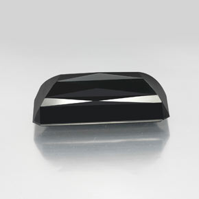 61.48캐럿 천연 검정색 투르말린, 에메랄드 컷, 33.6×15.8 mm, 불투명체