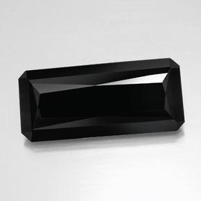 35.23캐럿 천연 숄 투르말린, 에메랄드 컷, 30.7×13.7 mm, 불투명체