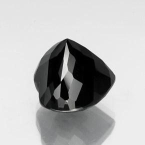 19.13캐럿 천연 검정색 투르말린, 하트 모양, 15.8×14.7 mm, 불투명체