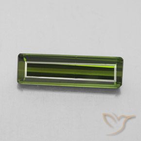 2.37ct 자연스러운 포레스트 그린 전기석, 에메랄드 컷, SI