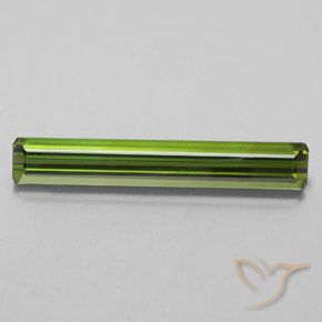 2.28ct 자연스러운 Medium Light Green 전기석, 에메랄드 컷, VVS