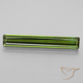 2.52ct 자연스러운 흙빛 녹색 전기석, 에메랄드 컷, VVS-VS