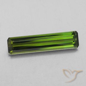2.18ct 자연스러운 미디엄 그린 전기석, 에메랄드 컷, VVS-VS