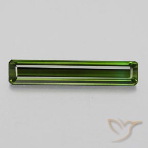 2.34ct 자연스러운 짙은 녹색 전기석, 에메랄드 컷, VVS